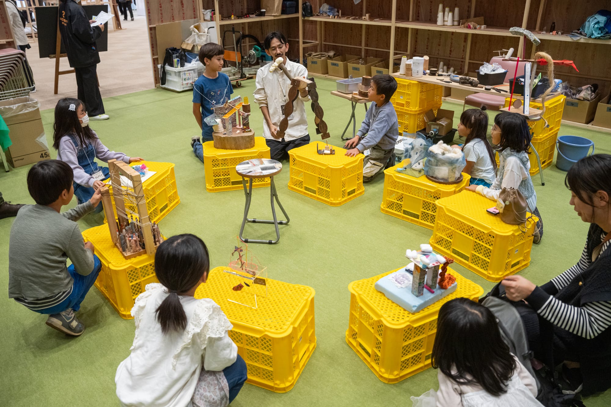 Children participating in the Kids Program at Art Collaboration Kyoto.