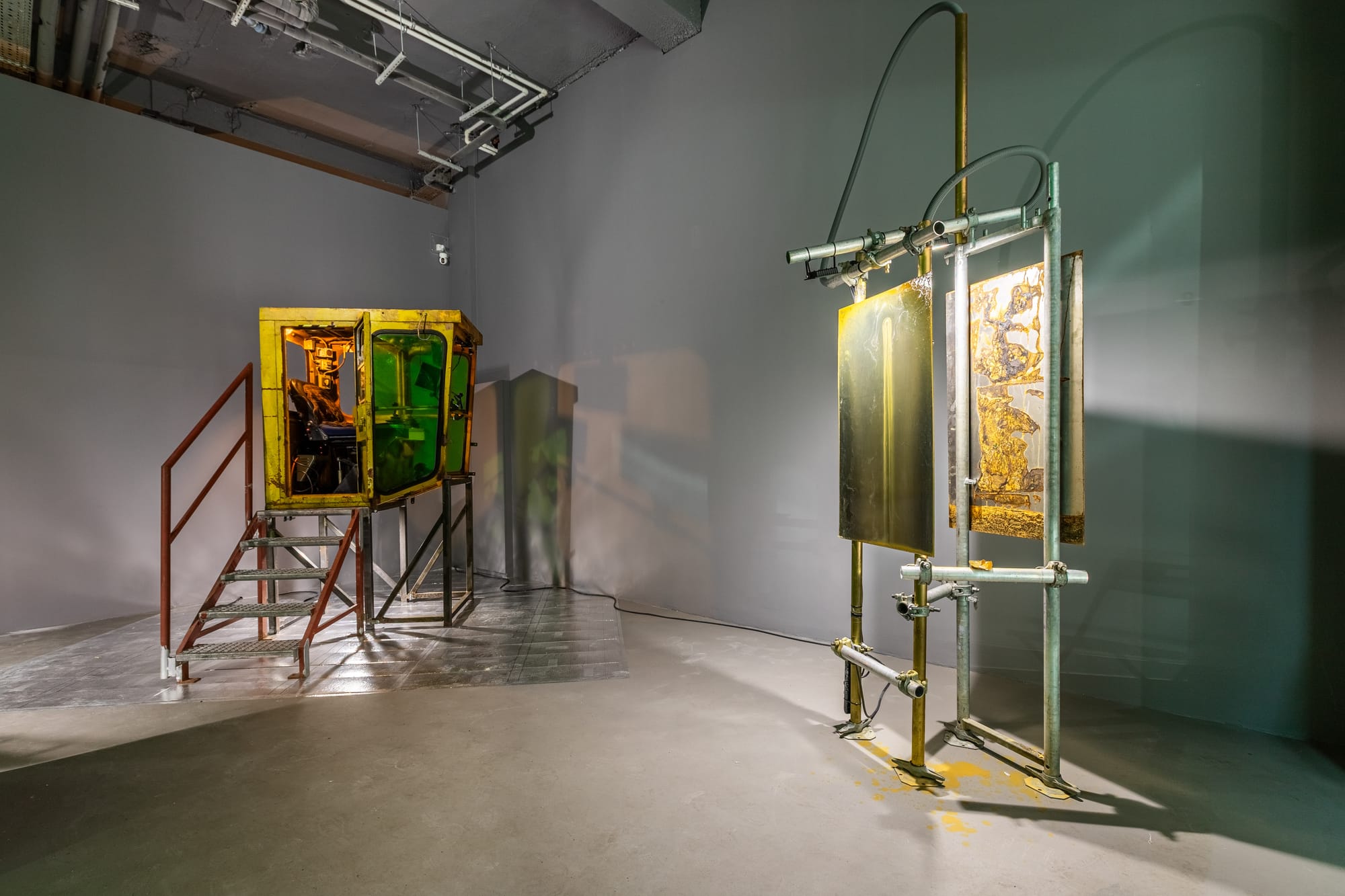 Karimah Ashadu's and Ana Alenso's installation excavate the geological and industrial apparatus of mining.