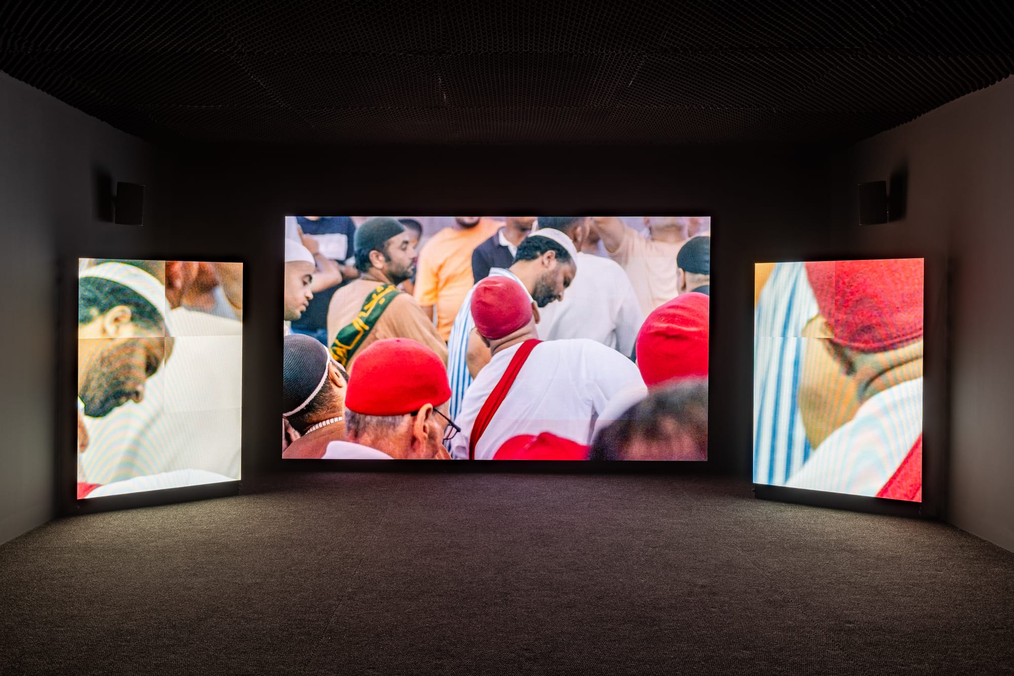  Rafik Greiss's three-channel film installation about rituals of mawlid
