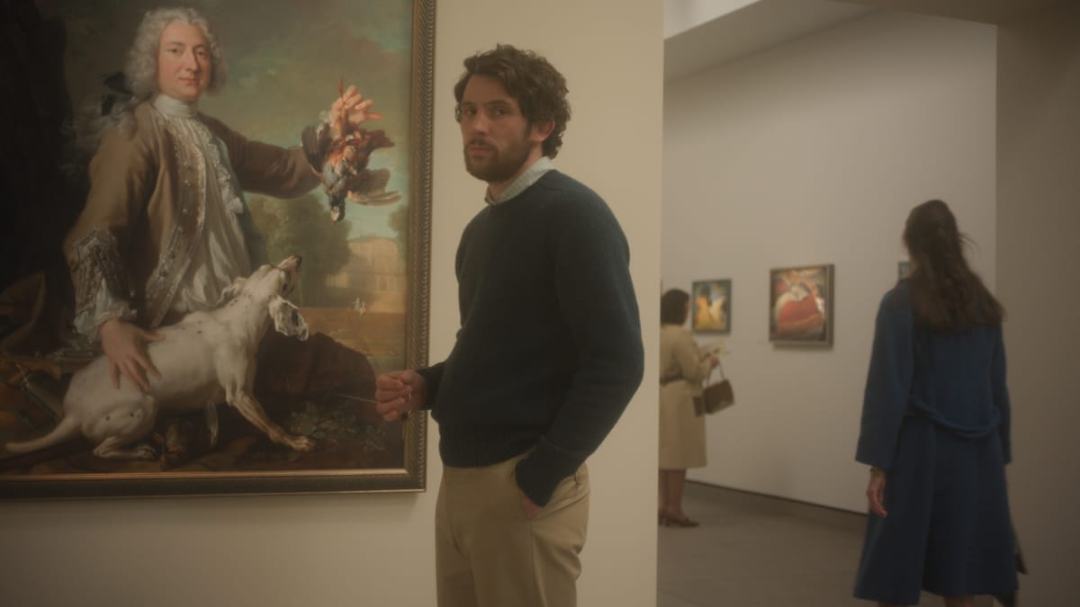 Josh O’Connor, playing JB, in a film still from The Mastermind (2025), directed by Kelly Reichardt; blue-collar art-heist drama