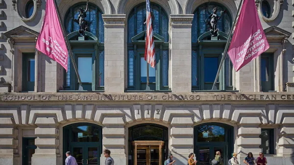 Announcement for two tenure-track faculty openings at SAIC in Fashion Design and Modern Architecture