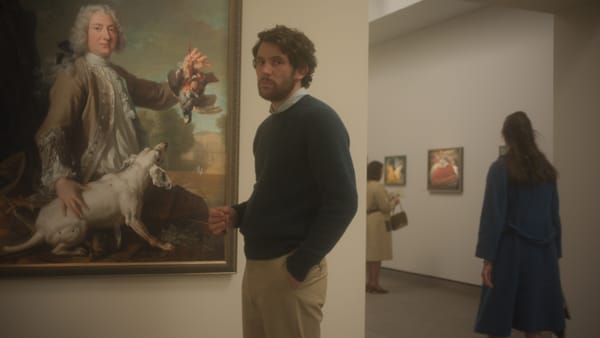 Josh O’Connor, playing JB, in a film still from The Mastermind (2025), directed by Kelly Reichardt; blue-collar art-heist drama