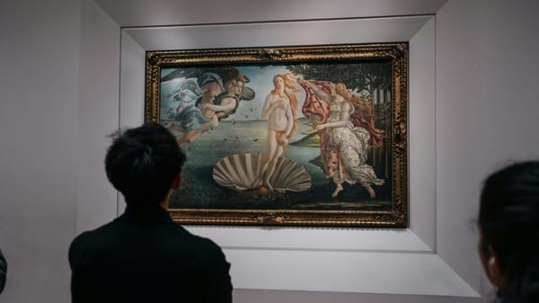 Visitors viewing Botticelli’s The Birth of Venus at Florence’s Uffizi Gallery — a painting so breathtaking it has been known to trigger Stendhal Syndrome